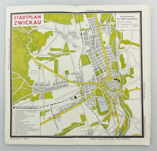 E9591 Shell Stadtkarte Nummer 59 Zwickau DRGM