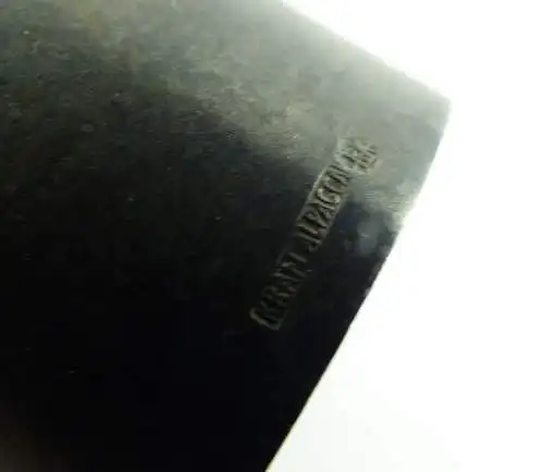 e9585 Alter Serviettenring Kraft Alpacca mit Monogramm RG 