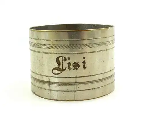 e9568 Alter Serviettenring mit Aufschrift Lisi 