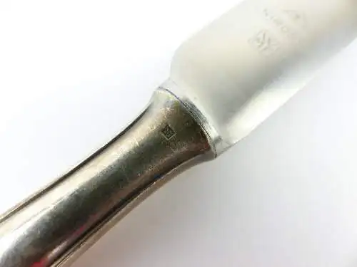 #e2305 Schönes altes WMF Messer, Griff in 90er Silberauflage