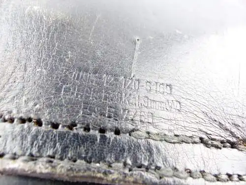 e9530 Alte DDR Pistolentasche aus Leder gestempelt Vol 38 schwarz