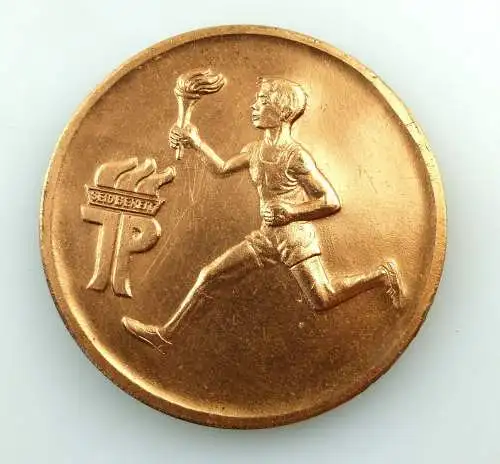 E9518 DDR Medaille bronzefarben Wanderpokal Pionierorganisation Ernst Thälmann