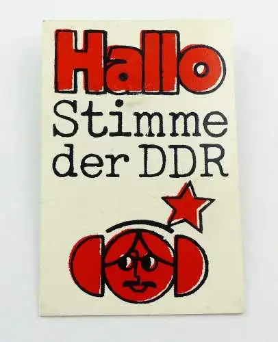 E9492 DDR Abzeichen Hallo Stimme der DDR Anstecknadel