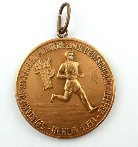 E9487 Extrem seltene DDR Medaille Spartakiade der jungen Pioniere Berlin 1954