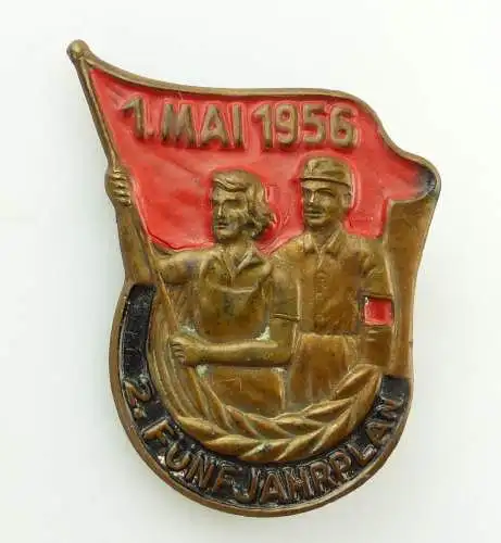 e9463 Original altes DDR Abzeichen Anstecknadel 1 Mai 1956 2 Fünfjahresplan 