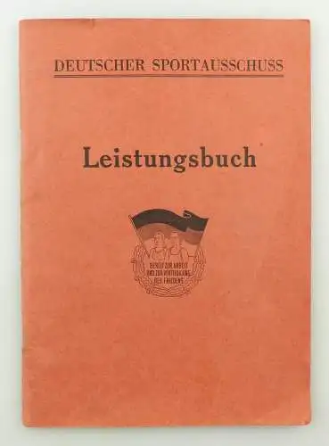 Original Leistungsbuch Deutscher Sportausschuss mit Eintragungen und Urkunde