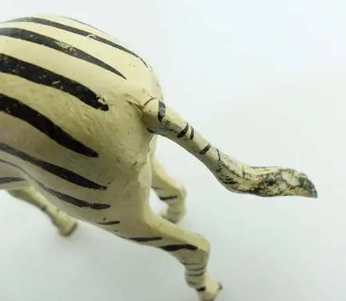 e9403 Altes Lineol Zebra wohl 50er Jahre mit Zaumzeug Lineol Tier Figur