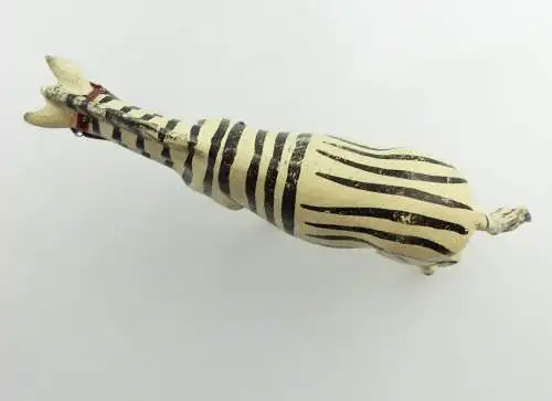 e9403 Altes Lineol Zebra wohl 50er Jahre mit Zaumzeug Lineol Tier Figur