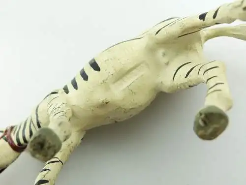 e9403 Altes Lineol Zebra wohl 50er Jahre mit Zaumzeug Lineol Tier Figur