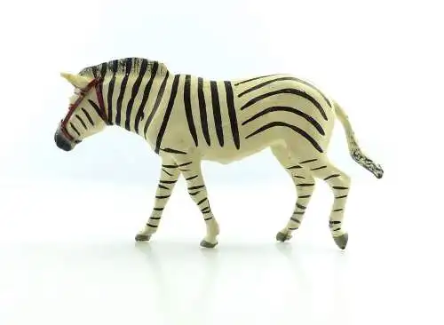 e9402 Altes Lineol Zebra wohl 50er Jahre mit Zaumzeug Lineol Tier Figur