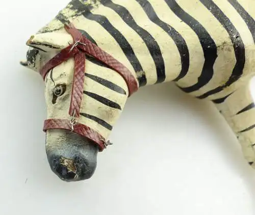 e9401 Altes Lineol Zebra wohl 50er Jahre Lineol Tier Figur