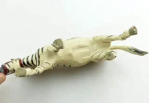 e9401 Altes Lineol Zebra wohl 50er Jahre Lineol Tier Figur
