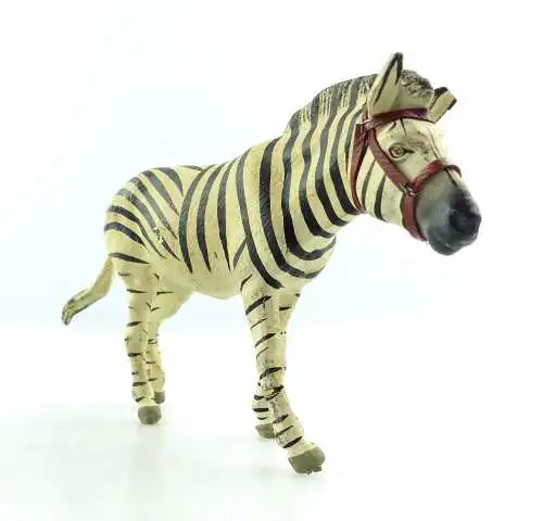 e9401 Altes Lineol Zebra wohl 50er Jahre Lineol Tier Figur
