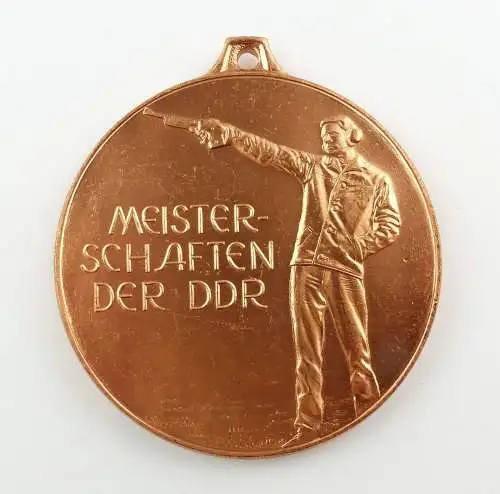 E9338 GST Medaille Meisterschaften DDR bronzefarben Deutscher Schützenverband