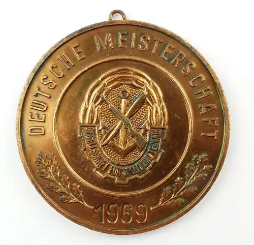 e9334 GST Medaille Meisterschaft der DDR 1969 bronzefarben