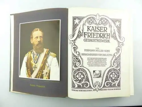 e9324 Buch Kaiser Friedrich Gedächtniswerk etwa 500 Bilder und Kunstbeilagen