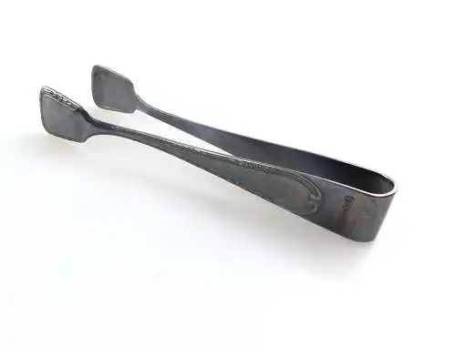 e9318 Alte Zuckerzange 90 in Silberauflage 