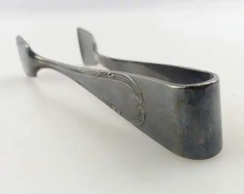 e9318 Alte Zuckerzange 90 in Silberauflage 