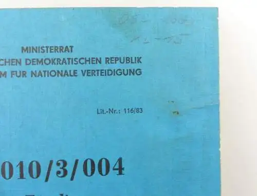 e9310 K 010/3/004 für die DDR geltende völkerrechtliche Regeln der Kriegsführung