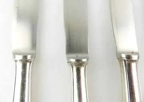 e9190 24 teiliges versilbertes Besteck Messer Gabeln Esslöffel Kaffeelöffel