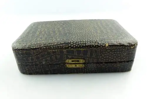 e9184 6 alte versilberte Kuchengabeln mit Etui