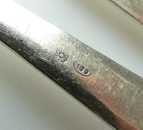 e9184 6 alte versilberte Kuchengabeln mit Etui
