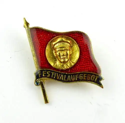 e9147 Original altes Abzeichen Festivalaufgebot Ernst Thälmann DDR 