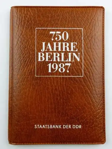 #e8694 Münz-Souvenir 750 Jahre Berlin DDR 1987 Staatsbank der DDR 5 Mark Münzen