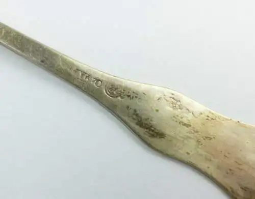 #e8561 Massiver Silberlöffel Breslau ca. 1870 mit Monogramm "A.W."