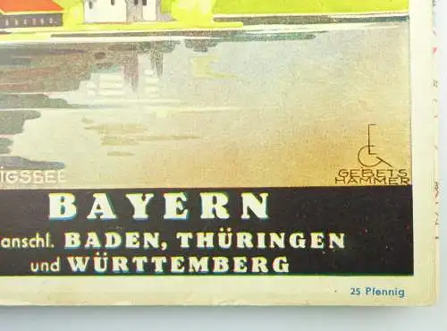 #e8542 Alter Reiseführer wohl 30er Jahre Deutschland Bayern Königssee