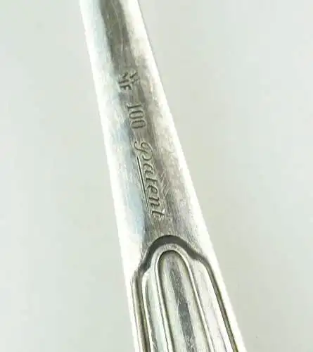 #e8506 6 alte versilberte Esslöffel von WMF mit Fächermuster 