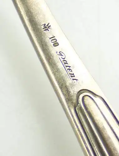 #e8506 6 alte versilberte Esslöffel von WMF mit Fächermuster 