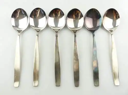 #e8422 6 alte Kaffeelöffel SGS Görlitzer Silberwaren Fabrik 40er Silberauflage 