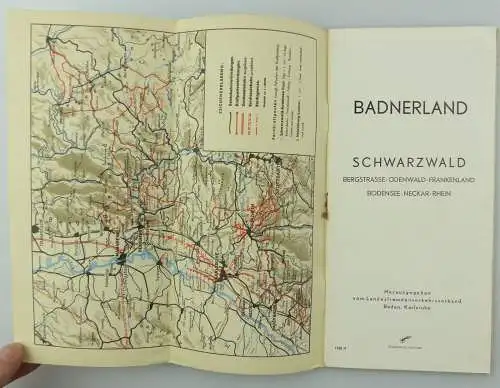 #e8288 Alte Reisebroschüre Badnerland Schwarzwald Bodensee Neckar Odenwald Rhein