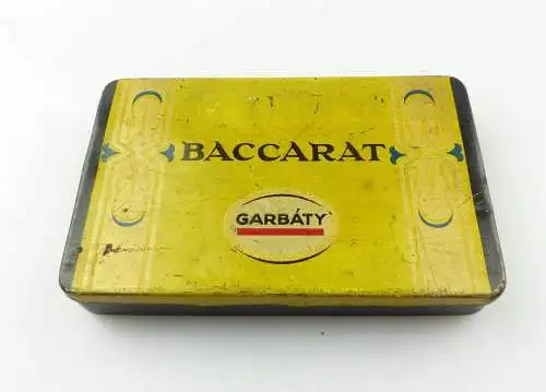 #e8262 Alte Blechdose Baccarat Garbaty 25 Cigarettes