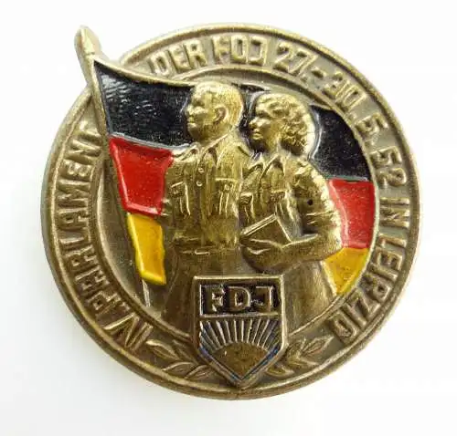 #e8199 DDR Abzeichen: IV. Parlament der FDJ 27.-30.5.52 in Leipzig 