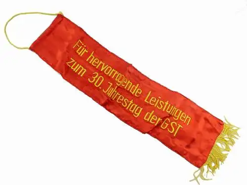 #e8139 Alte Fahnenschleife für hervorr. Leistungen zum 30. Jahrestag der GST