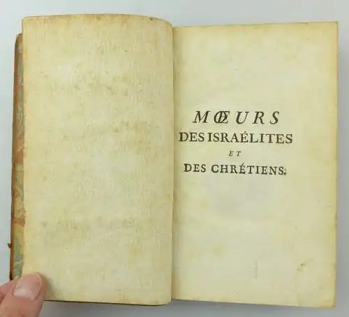 #e8091 Buch: Moers des Israelites et des Chretiens Nouvelle Edition Paris