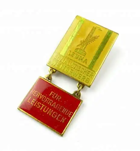 #e7891 Abzeichen Leuna Sozialistischer Wettbewerb für hervorragende Leistungen