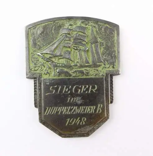 #e7608 Frühe DDR Siegermedaille im Doppelzweier B von 1948 Vorgänger der GST !