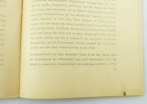 #e7581 Heft: Antrittsrede des Präsidenten der DDR Wilhelm Pieck 11.10.1949