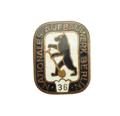 #e7463 Emaille Abzeichen die DDR hilft Berlin vgl. Nr. 3735 b von 1956