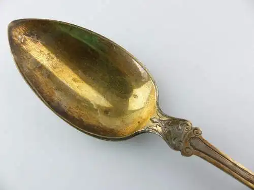 #e7417 Wunderschöner Biedermeier Löffel aus 750 Silber W.K. mit Monogramm