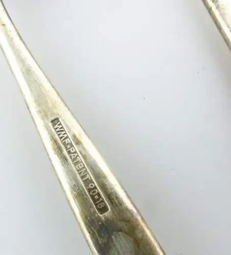 #e7405 6 versilberte WMF Patent Kaffeelöffel in 90er Silberauflage 