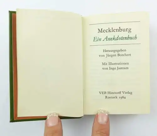 #e7328 Minibuch: Mecklenburg Ein Anekdotenbuch herausgegeben von Jürgen Borchert