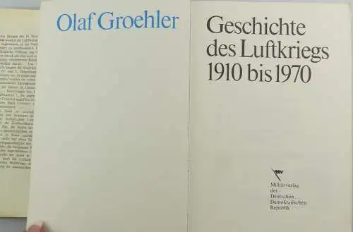 #e7223 Buch: Groehler - Geschichte des Luftkriegs 1910-1970 1. Auflage 1975