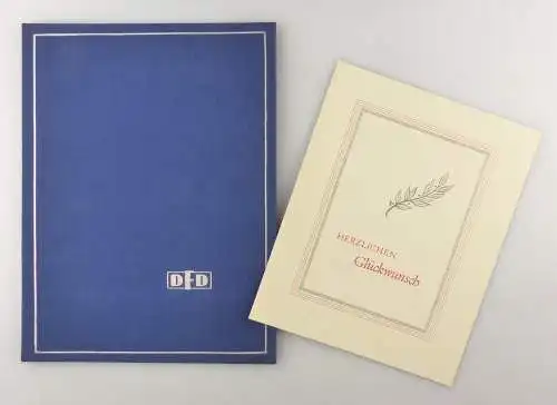 #e6683 DDR Glückwunschschreiben / Geburtstagskarte DFD Berlin Mitte 1963 SED 