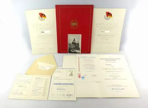 #e6681 Sammelsurium alter Urkunden etc. verschiedene Namen DDR 70er & 80er Jahre