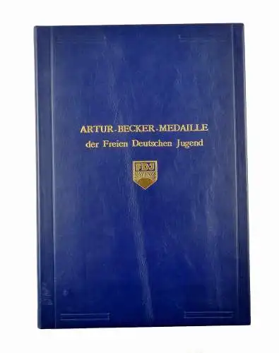 #e6587 DDR Urkundenmappe *extrem selten* Artur-Becker-Medaille der FDJ 
