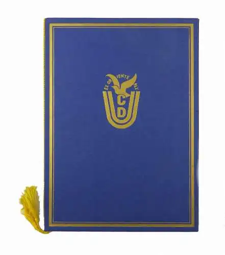 #e6571 Große blaue Urkundenmappe DDR CDU ex oriente pax